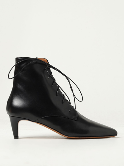 Forte Forte Panelled 50mm Lace-up Ankle Boots In Black