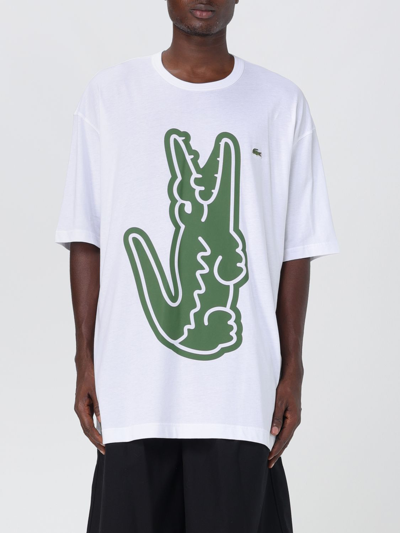 Comme Des Garçons Shirt X Lacoste Cotton T-shirt In White