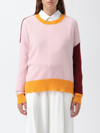 Marni Pink Colour-block Cashmere Jumper In Pink