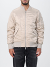 Giorgio Brato Leather Bomber Jacket In Beige