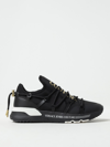 Versace Jeans Couture Logo Printed Low-top Sneakers In Black