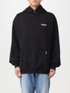 Represent Hooded Sweatshirt Oversized Front Pocket In Black