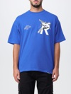 Represent Mens Cobalt Blue Storms In Heaven Graphic-print Cotton-jersey T-shirt