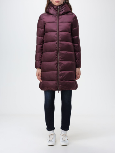Save The Duck Jacket  Woman In Burgundy