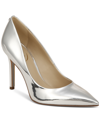 Sam Edelman Women's Hazel Metallic Leather Pumps In Soft Silver Liquid Metallic