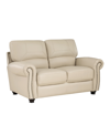 HOMELEGANCE WHITE LABEL CAMRYN 63" LEATHER MATCH LOVE SEAT