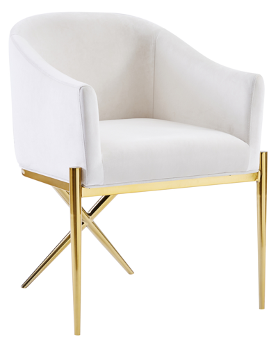Best Master Furniture Dalton 32" Velvet Side Chair In Cream