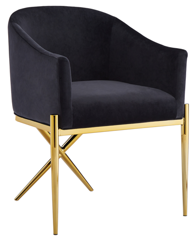 Best Master Furniture Dalton 32" Velvet Side Chair In Black