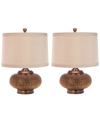 SAFAVIEH SET OF 2 ALEXIS GOLD BEAD LAMPS