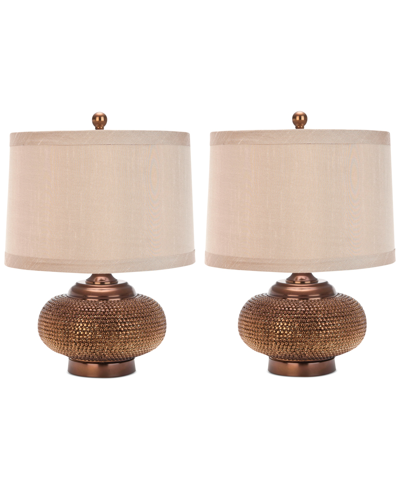 Safavieh Set Of 2 Alexis Gold Bead Lamps