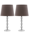 Safavieh Set Of 2 Nola Stacked Crystal Ball Table Lamps