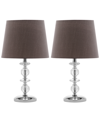 Safavieh Set Of 2 Nola Stacked Crystal Ball Table Lamps