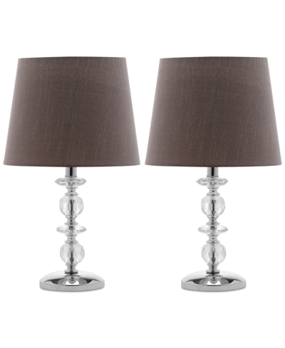 Safavieh Set Of 2 Nola Stacked Crystal Ball Table Lamps