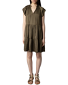 Zadig & Voltaire Rito Pleated Dress In Laurier