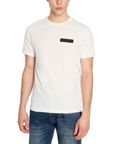 A X Armani Exchange Men's Short Sleeve Crewneck Logo T-shirt, Limited Edition #webeatasone In Off White