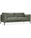 Furniture Keery 91" Leather Sofa, Created For Macy's In Moss