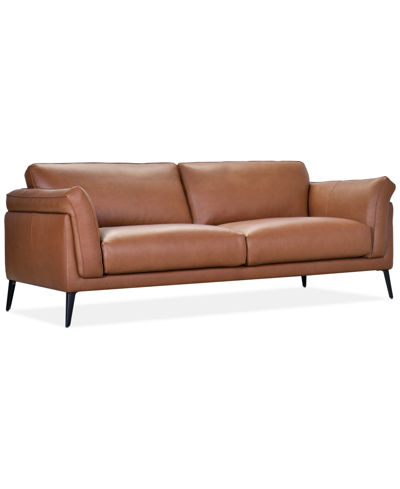 Furniture Keery 94" Leather Sofa, Created For Macy's In Caramel