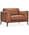 FURNITURE KEERY 50" LEATHER CHAIR, CREATED FOR MACY'S
