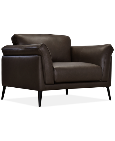 Furniture Keery 49" Leather Chair, Created For Macy's In Stout
