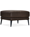 FURNITURE KEERY 32" LEATHER OTTOMAN, CREATED FOR MACY'S