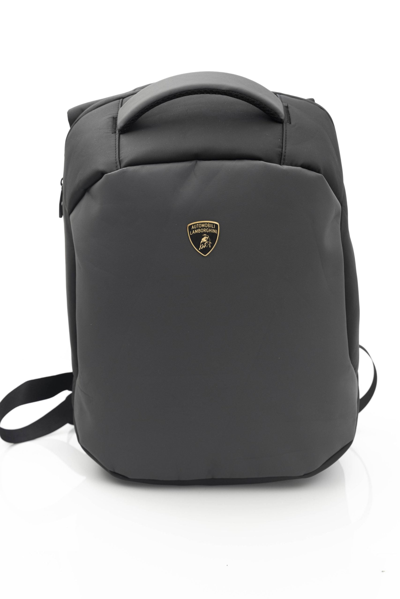Automobili Lamborghini Gray Nylon Backpack