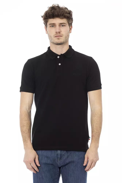 Baldinini Trend Black Cotton Polo Shirt