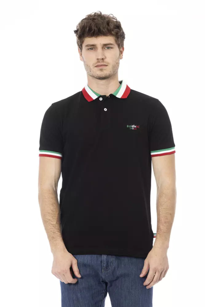 Baldinini Trend Black Cotton Polo Shirt