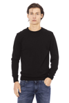 Baldinini Trend Black Fabric Men Sweater In Black
