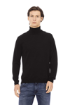 Baldinini Trend Black Fabric Men Sweater In Black
