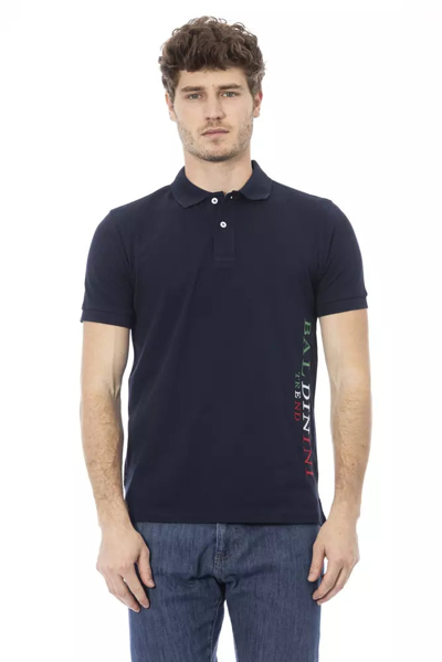 BALDININI TREND BLUE COTTON POLO SHIRT