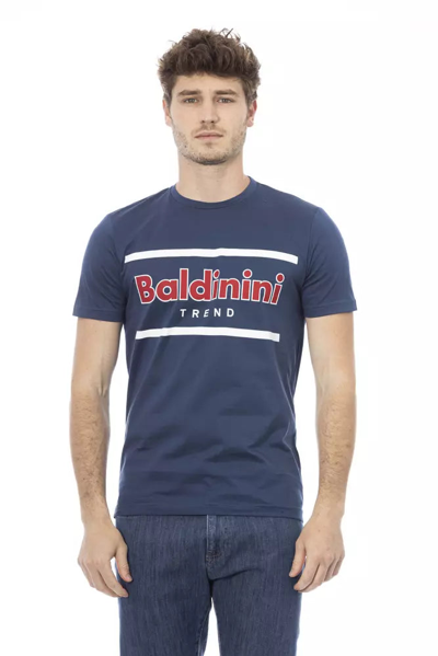 BALDININI TREND BLUE COTTON T-SHIRT
