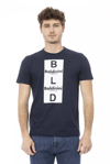 Baldinini Trend Blue Cotton T-shirt In Blue