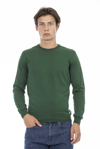 Baldinini Trend Green Cotton Sweater In Green