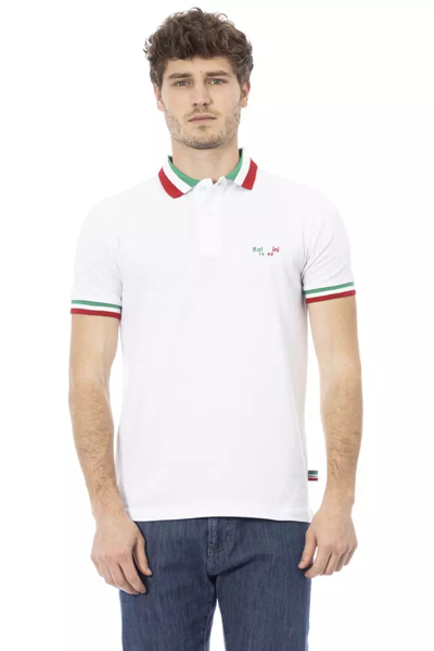 Baldinini Trend White Cotton Polo Shirt