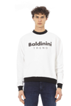 Baldinini Trend White Cotton Sweater In White