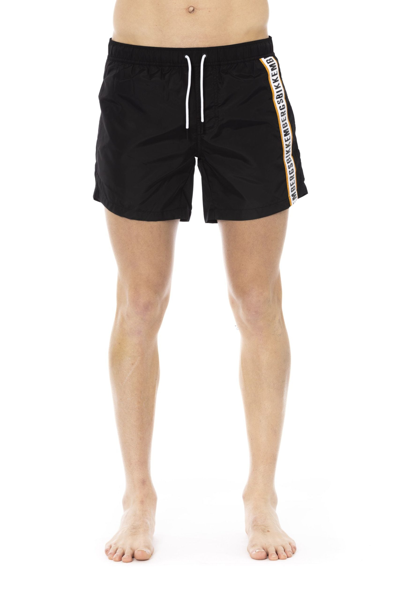 BIKKEMBERGS BLACK POLYAMIDE SWIMWEAR