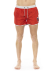 BIKKEMBERGS RED POLYESTER SWIMWEAR