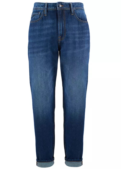 Yes Zee Blue Cotton Jeans & Pant