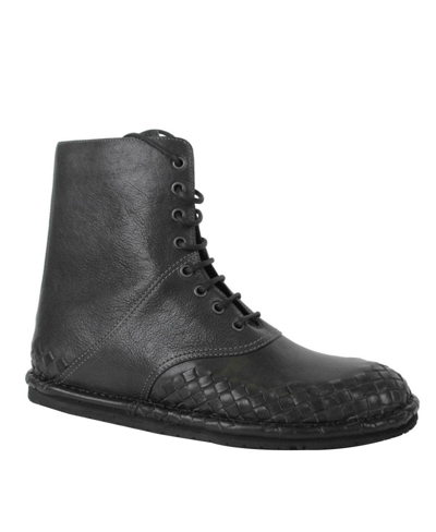 Bottega Veneta Dark Gray Leather Side Zipper Boots