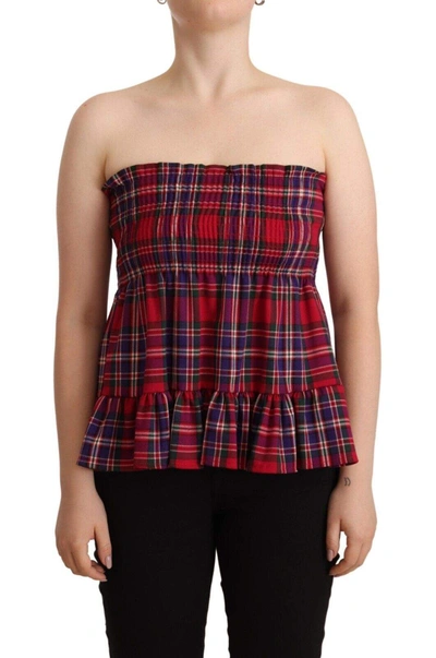 Campo Di Fragole Multicolor Chekered Sleevelesss Tank Top