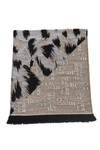 CAVALLI CLASS BEIGE WOOL SCARF