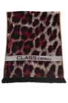 CAVALLI CLASS BURGUNDY WOOL SCARF