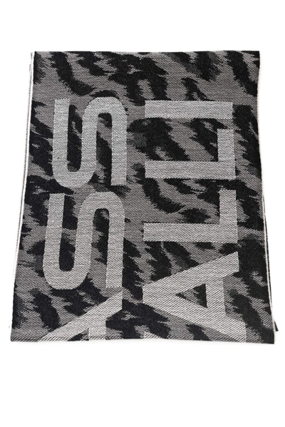 Cavalli Class Exquisite Animalier Fantasy Logo Men's Scarf In Grey