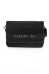 CERRUTI 1881 BLACK NYLON MESSENGER BAG