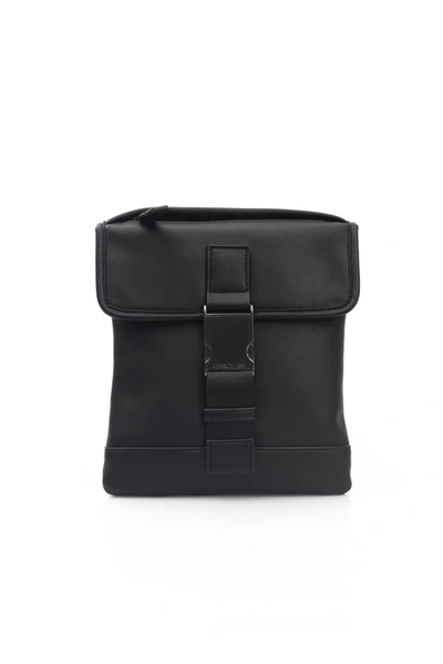 Cerruti 1881 Black Polyurethane Messenger Bag