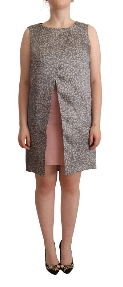 Comeforbreakfast Grey Sleeveless Shift Knee Length Dress