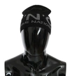 Costume National Beanie Black Wool Blend Branded Hat In Black