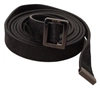 Costume National Black Leather Metal Buckle Waist Belt In Black