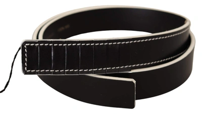 COSTUME NATIONAL BLACK WHITE LEATHER FASHION WAIST  BELT