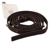 Costume National Brown Leather Silver Tone Buckle Belt In Brown